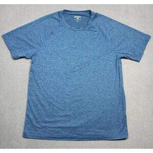 Rhone Reign Training Shirt Mens L Blue Heather Athletic Gym Performance Tee Golf